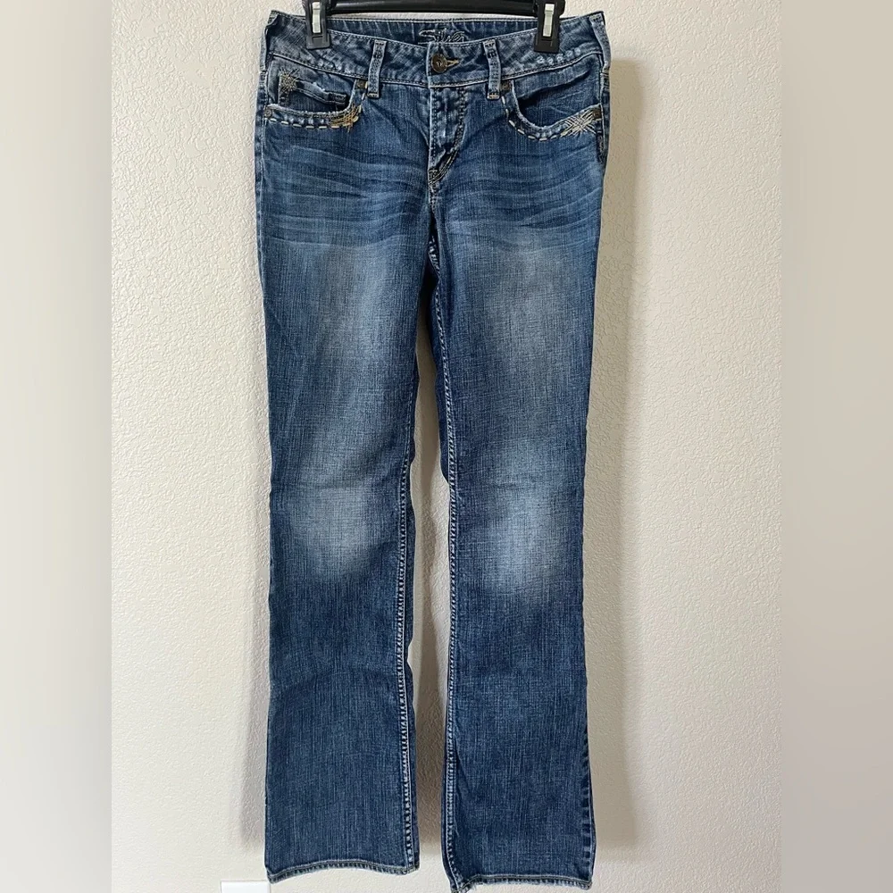 Silver Jeans Julia Women's Boot Cut Western Glove Works Denim Size W28 / L34 - Picture 1 of 10